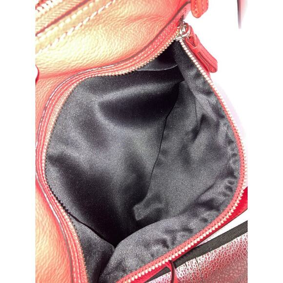 COACH 22421M MEDIUM CORAL PEBBLED LEATHER CROSSBODY BAG